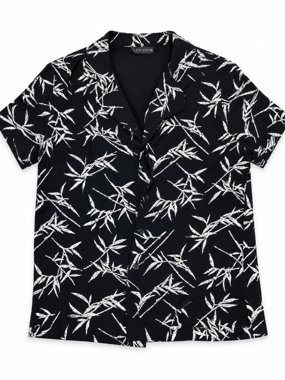 Lindor Black and White Bamboo Print Shirt